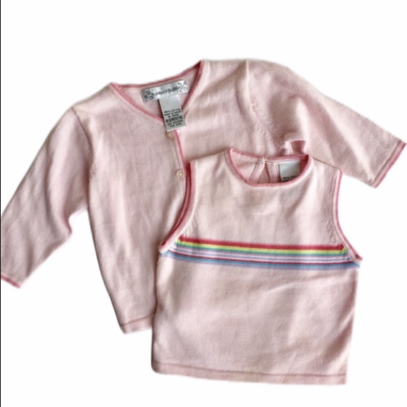 🌈 PUDDLES N BUBBLES BOUTIQUE CARDIGAN SWEATER SET - Picture 1 of 4